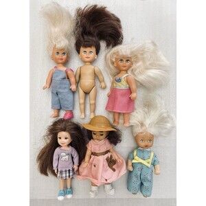 Mixed Lot of 6  VTG Dolls:  Kid Kore Migliorati Alexander Ty 4-4.5" Estate Find